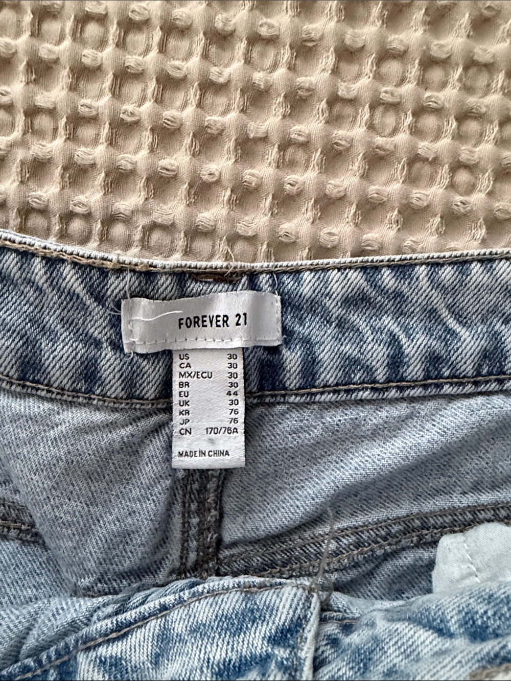 Forever 21 Women's High-Rise Light Blue Denim Jeans